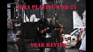 Cyma Platinum SR25 Airsoft Year Review [upl. by Onitram401]