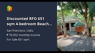 Discounted RFO 651 sqm 4bedroom Beach Property Fully Furnished in San Francisco Cebu [upl. by Nidia]