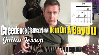 Born On The Bayou  Creedence Clearwater Revival  Guitar Lesson Guitar Tab [upl. by Trill]