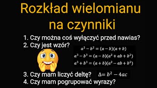 Rozkład wielomianu na czynniki 1 [upl. by Letitia]