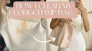 HOW TO CLEAN DIRTY LONGCHAMP BAG [upl. by Elbag]