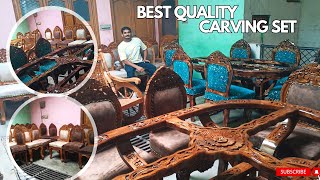 Cheapest Carving Wood Furniture  Saharanpur Furniture Market  Teakwood Carving Furniture [upl. by Ilyse]