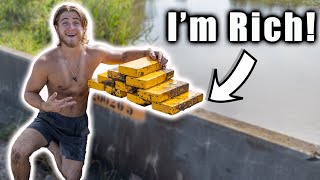 Im Rich 10 Gold Bars While Magnet Fishing [upl. by Anner418]