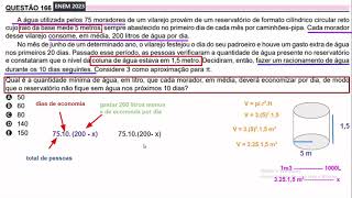 A água utilizada pelos 75 moradores de um vilarejo provém de um reservatório de formato cilíndrico [upl. by Nerred]