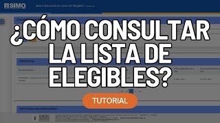 ¿Cómo se consulta la lista de elegibles  Concurso Docentes Rural y No Rural  Tutorial CNSC [upl. by Kirima]