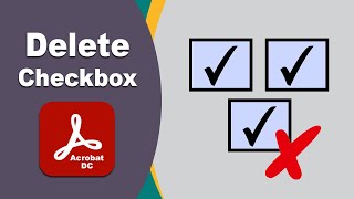 how to remove check box from fillable pdf form in adobe acrobat pro dc [upl. by Serg]