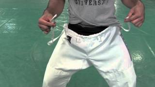 How to Tie Your JiuJitsu Pants w Rener Gracie [upl. by Ches]