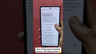 How To Reactivate Facebook Account After Deactivation😳 [upl. by Yllek]