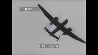 Heinkel He 219 Bomber Taxiing Taking Off amp Landing  300306X  Footage Farm Ltd [upl. by Oel]