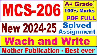 MCS 206 solved assignment 202425 in English  mcs 206 solved assignment 2025  mcs206 202425 [upl. by Rock]