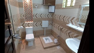 Washroom design 7 x 5  bathroom Tile design [upl. by Ynatsed]