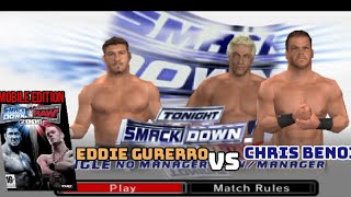 smackdown vs raw 2006 mobile edition Eddie gurerro vs Chris benoit [upl. by Ardnassela]