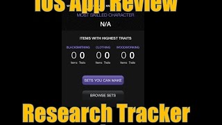 App Review  Research Tracker for ESO iOS ONLY [upl. by Levitus]