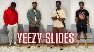 YEEZY SLIDE ENFLAME HOW TO STYLE and ON FOOT REVIEW SUMMER LOOKS and GIVEAWAY [upl. by Eannyl]