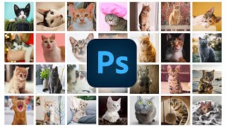 How to Create Photo Collage with Hundreds of Photos in Just Few Clicks  Adobe Photoshop Tutorial [upl. by Ained]