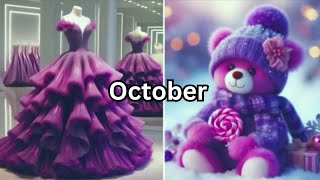 Choose Your Birthday Month and see your Beautiful Dress and Taddy bear 🧸👗😍✨ trending video viral [upl. by Lainad]