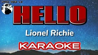 HELLO  LIONEL RICHIE KARAOKE [upl. by Kerr815]