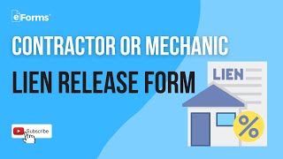 Contractor Mechanic Lien Release Form EXPLAINED [upl. by Yllet]