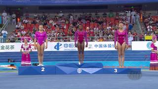 2014 Artistic Worlds Nanning CHN – Women’s AllAround Victory Ceremony – We are Gymnastics [upl. by Raymund]