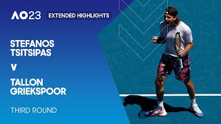 Stefanos Tsitsipas v Tallon Griekspoor Extended Highlights  Australian Open 2023 Third Round [upl. by Lainad342]