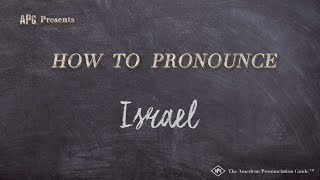 How to Pronounce Israel Real Life Examples [upl. by Takakura]