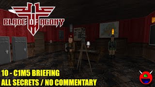 Wolfendoom Blade of Agony  C1M5 Briefing  All Secrets No Commentary [upl. by Enelehcim317]