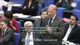 Jürgen Trittin mit der besten Kurzintervention aller Zeiten  Antwort [upl. by Nepsa525]