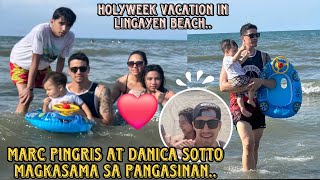 MARC PINGRIS amp DANICA SOTTO MAGKASAMA NGAYON SA PANGASINAN 😍 HOLYWEEK VACATION SA LINGAYEN BEACH [upl. by Ziul187]