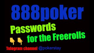 888poker Freeroll Passwords [upl. by Agnimod419]