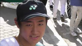 Yoshihito Nishioka with fans  Paris 24 may 2024 before Roland Garros French open  Tennis player [upl. by Porett]