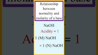 The relationship between normality and molarity of a base such as NaOH and CaOH2 chemistry [upl. by Marla]