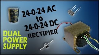 How to get 24024 dc power supply from transformer [upl. by Emixam665]