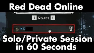 Red Dead Online Solo Lobby in 60 Seconds 2024 Private Session With Friends 100 Reliability RDR2 [upl. by Aniluap]