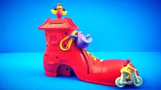 McDONALDS RONALD SHOE COMPLETE SET OF 4 HAPPY MEAL KIDS TOYS REVIEW 1999 [upl. by Friedland]