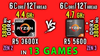 Ryzen 5 3600x vs Ryzen 5 5600 OC Test in 13 Games or R5 5600x vs R5 3600x [upl. by Sherrard]