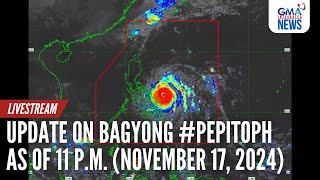 LIVE PAGASA press PepitoPH 1100 pm November 17 2024  GMA Integrated News  Replay [upl. by Ietta]