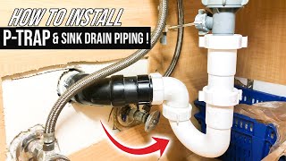 How To Install PTrap And Bathroom Sink Drain Piping  Easy Installation For Beginners [upl. by Louise]