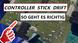 Controller Stick Drift Fix  Analogsticks auslöten und saubere Lötaugen [upl. by Efeek]