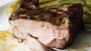 Molasses Brined Pork Chops  Brined Grilled Pork Chops Recipe [upl. by Anirbas]