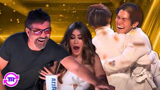 Simon Cowell STEALS Howie Mandels GOLDEN BUZZER Live on AGT 2024 Quarterfinals [upl. by Ahsiekar]