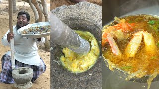 இடிக்கப்பட்ட நண்டு ரசம் Crab Crashed Soup Recipe  Village Healthy Crab Soup Cooking in Village [upl. by Marcus]