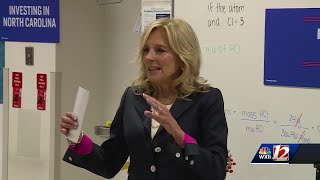 Dr Jill Biden makes stop in Piedmont Triad ahead of NCSC Presidential primaries [upl. by Cutlerr]