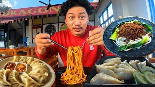 Pokhara Tibetan Camp MOMO Hunt Keema Noodle Mitho [upl. by Hutson]