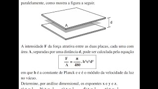 Análise dimensional  efeito Casimir [upl. by Adlay501]