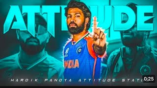 HARDIK PANDYA status  ATTITUDE  puneri Aniruddha [upl. by Llesirg]