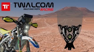 Twalcom TT®  Rally Kit ELight 1  Maschera scudo con doppio faro LED per moto fuoristrada [upl. by Ettezil]