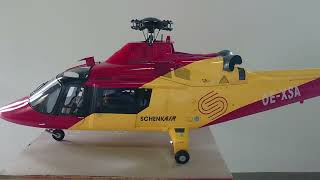 Agusta Westland 109  Vario RC helicopter 16  Electric mechanism [upl. by Alejna]