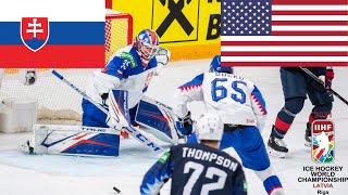 SLOVENSKO VS USA Ĺ TVRĹ¤FINĂLE MAJSTROVSTVĂ SVETA V HOKEJI 2021 [upl. by Lubet149]