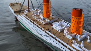 HMHS Britannic Model Sinking at the Lake  Its the End [upl. by Barnie]