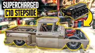 Whipple Supercharger  LS Swap C10  1962 Bagged LS3 Chevy Stepside [upl. by Leibman]